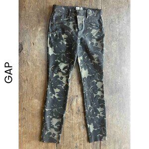 GAP  I  Floral Jacquard Dress Ankle Pant  I  Size 0